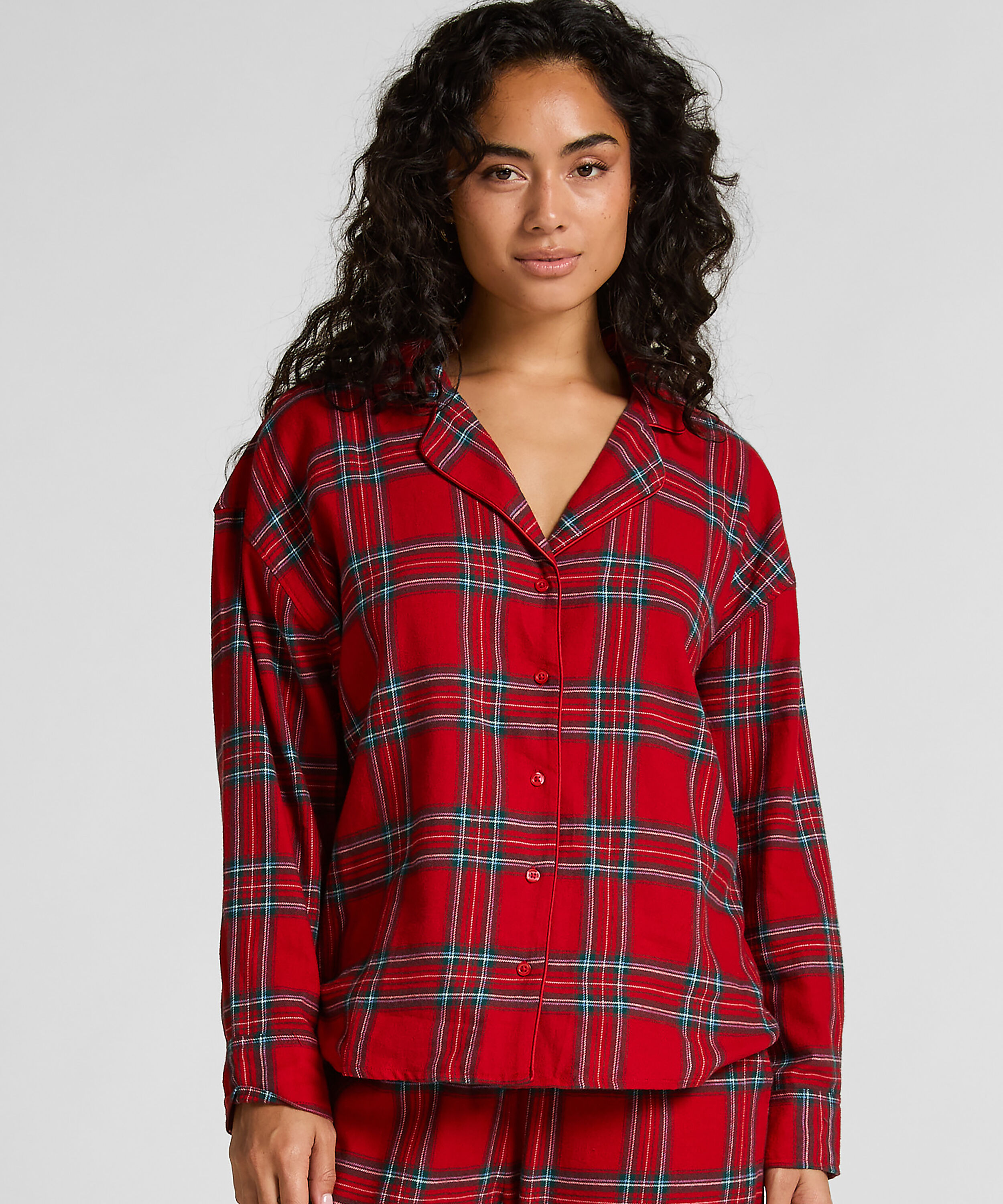 Haut de Pyjama Flanel, Rouge