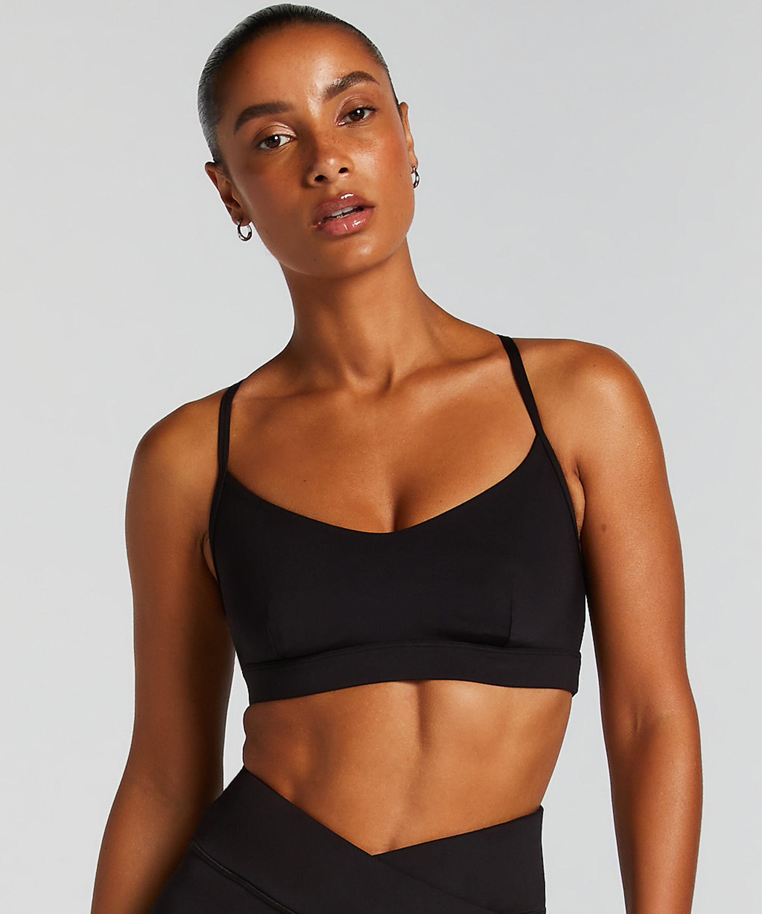 HKMX Brassière de sport de niveau 1, Noir