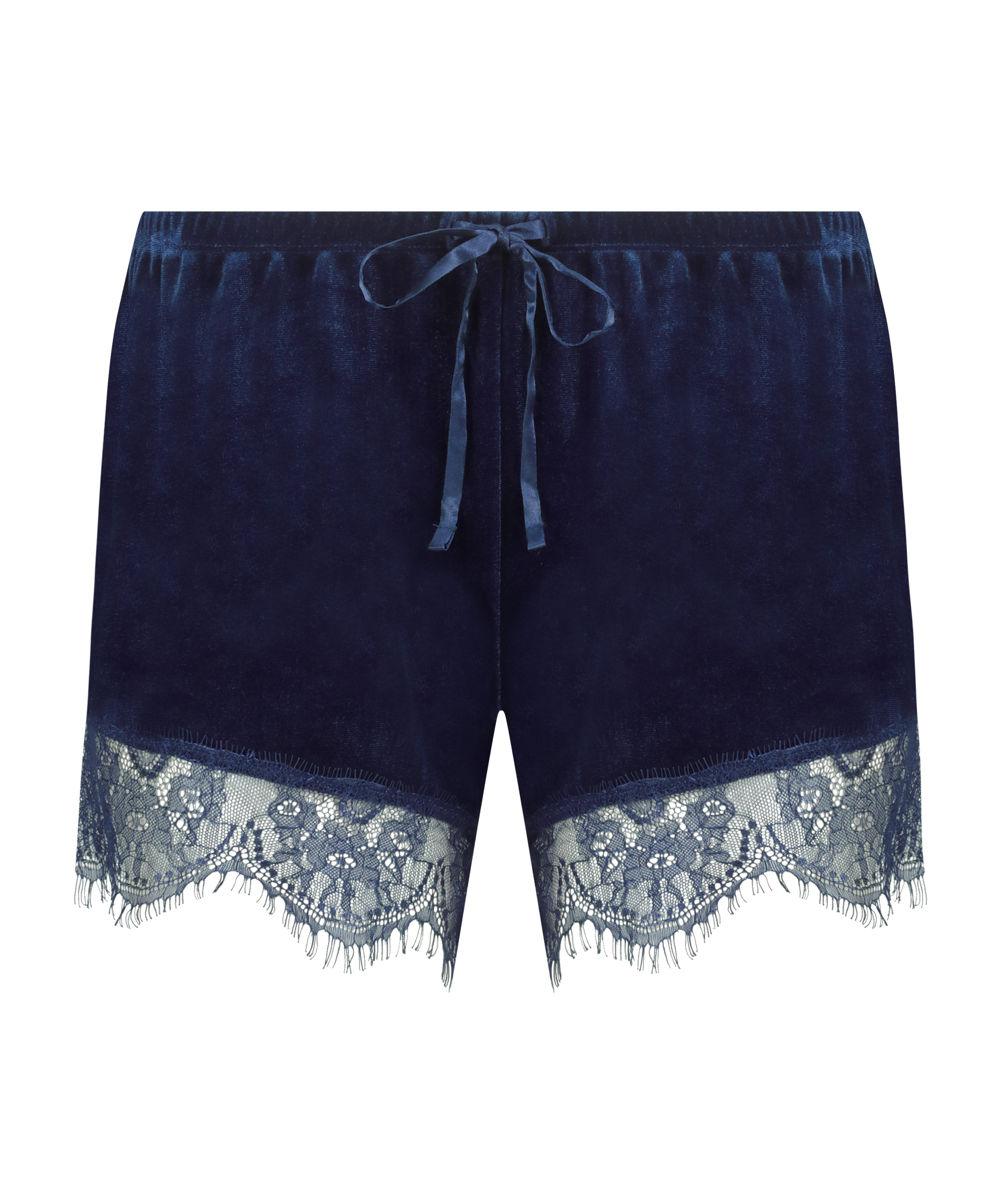 Short en dentelle Shiny Velours, Bleu, main