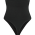 String taille haute à gaine sculptante sans coutures mise en forme, Noir