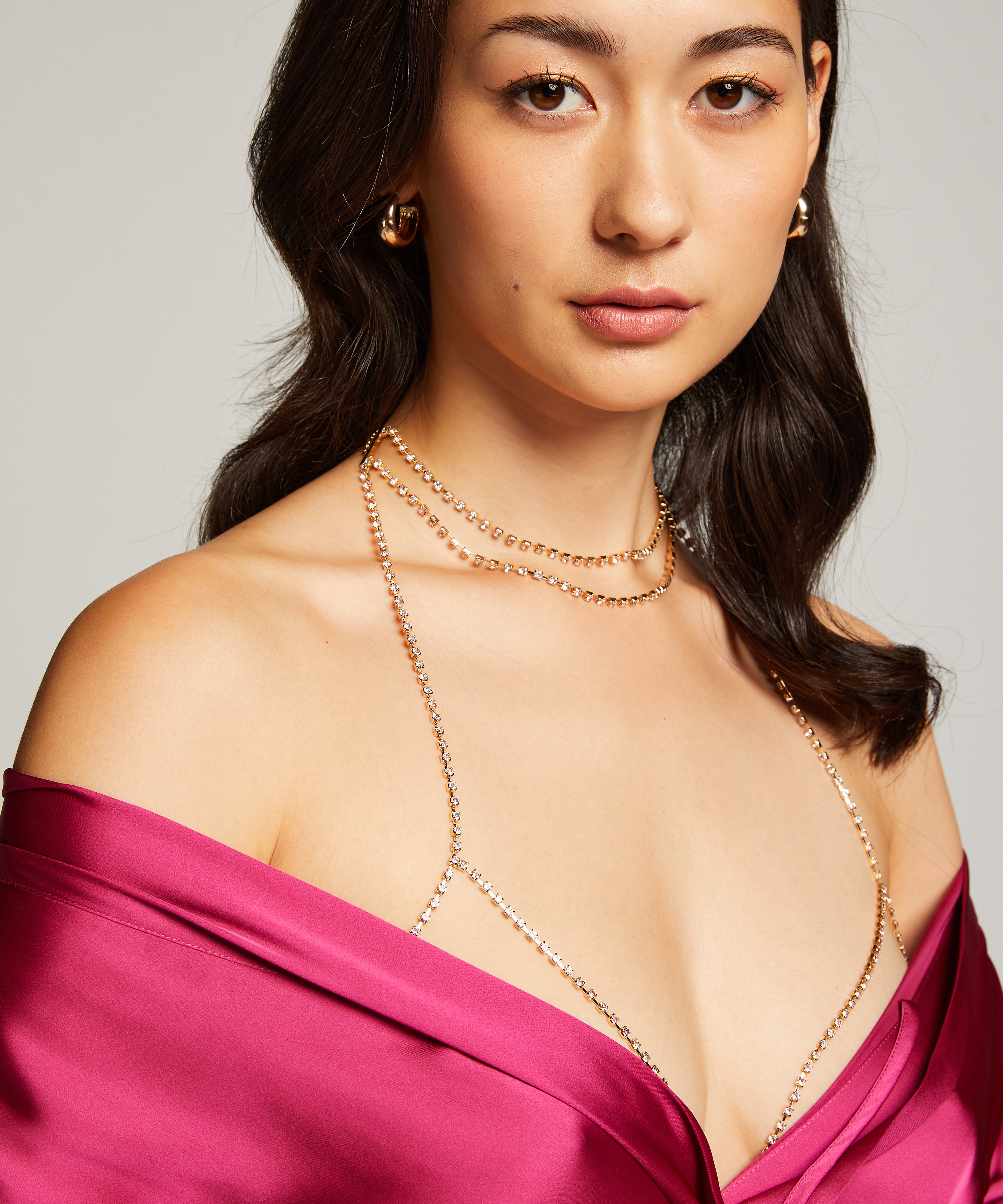 Harnais de chaîne de corps, Jaune, main