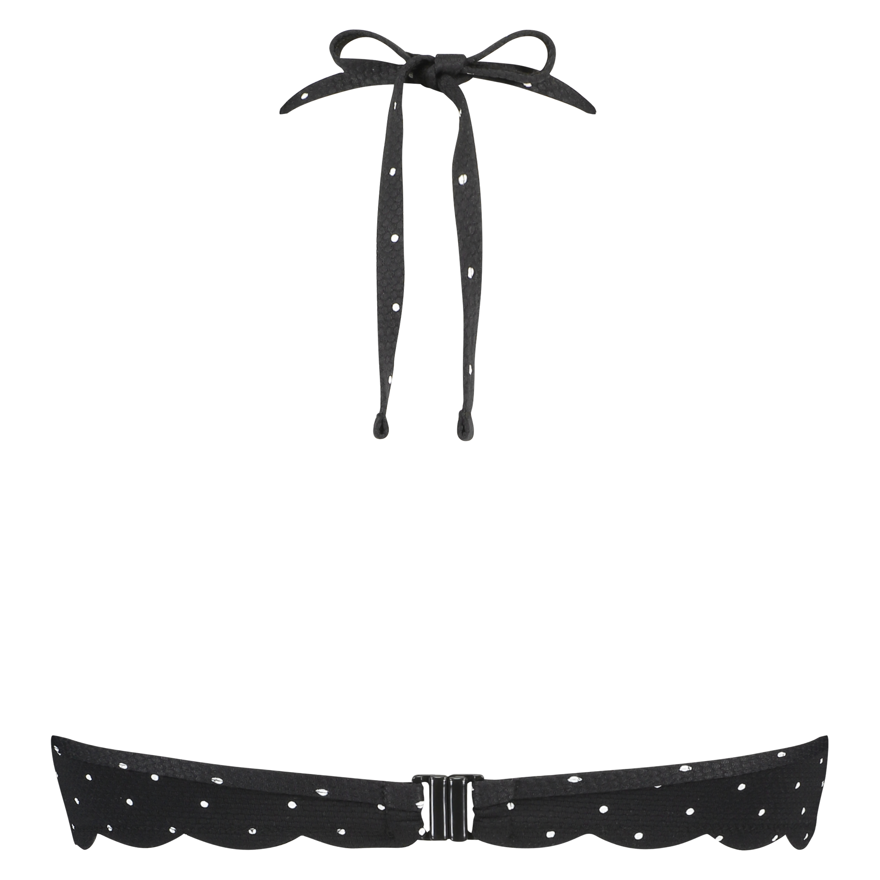 Haut de bikini à armatures à effet push-up préformé Scallop Taille A - E, Noir, main