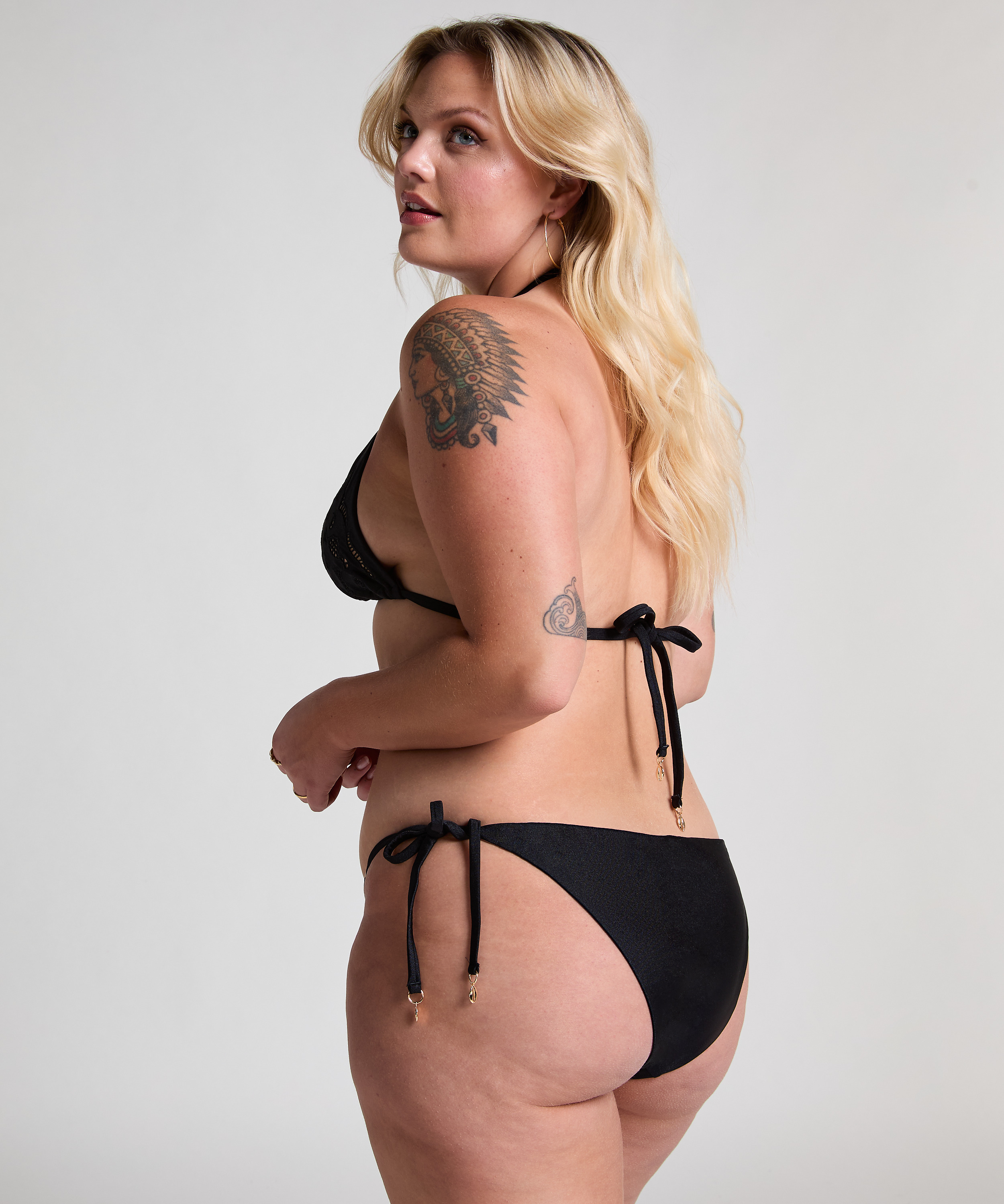 Bas de bikini Boho Cheeky, Noir, main