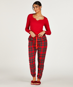 Petite pantalon de Pyjama Flanelle, Rouge