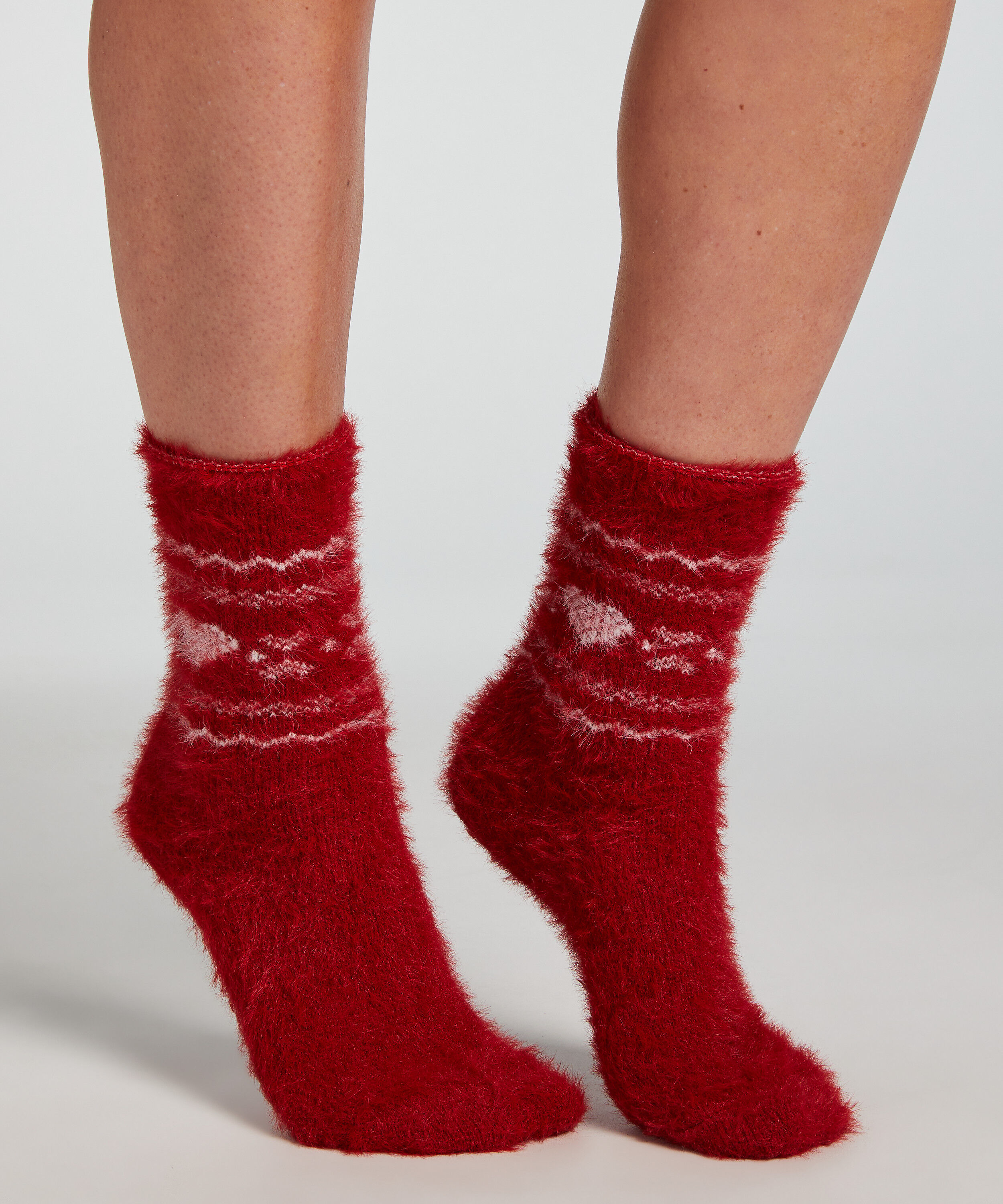 Lot de 2 Paires de Chaussettes Cosy, Rouge