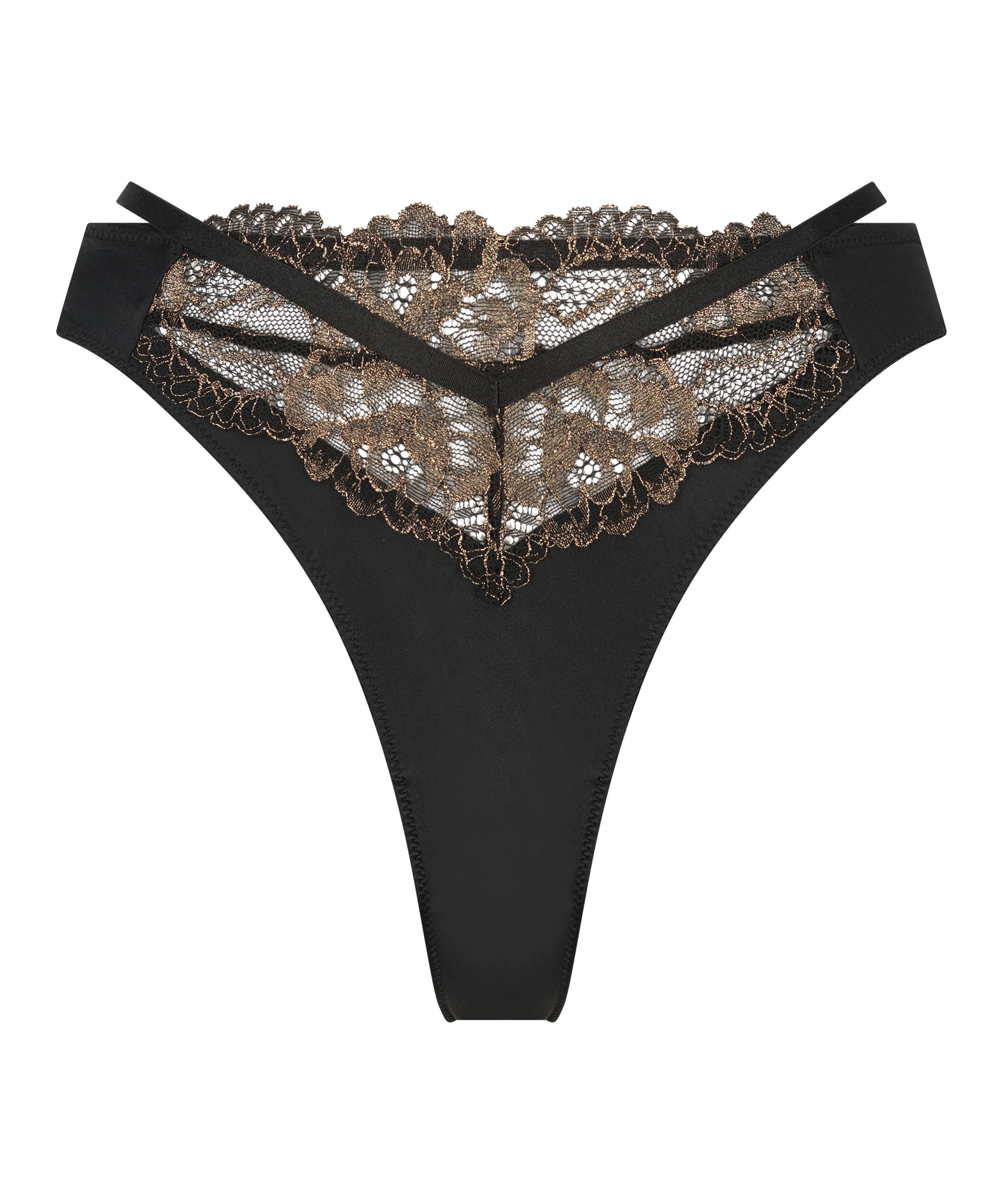 String taille haute Lexi, Noir, main