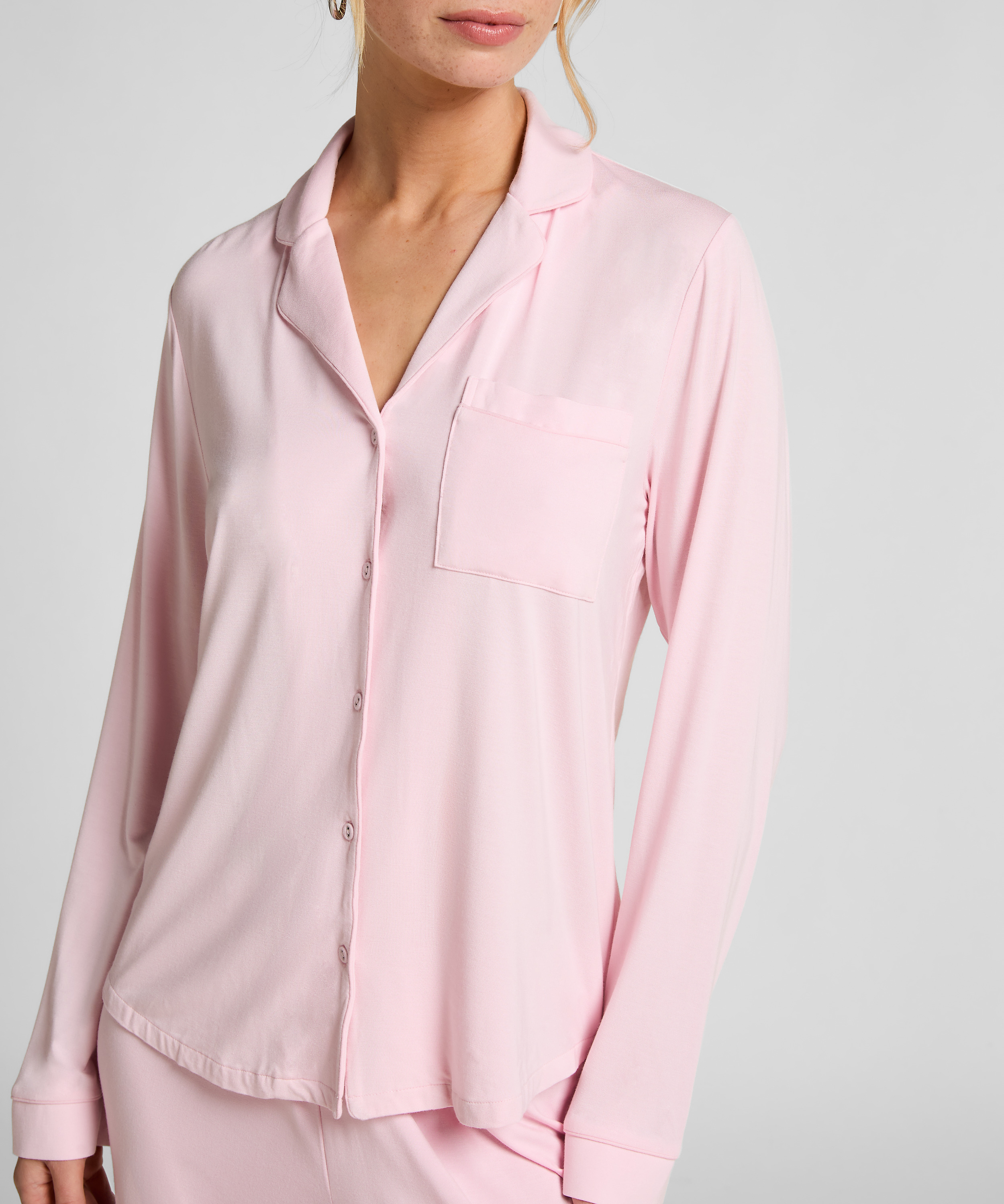 Veste &agrave; manches longues en jersey Essential, Rose, main