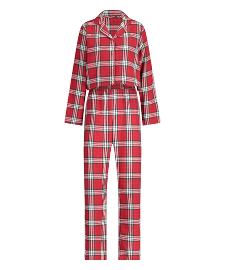 Pyjama Check Twill, Rouge