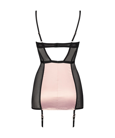 Slip dress Amelia à armature préformée, Noir