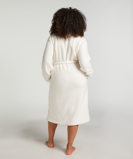 Peignoir Fleece, Blanc