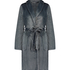 Peignoir court Fleece, Bleu