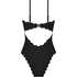 Maillot de bain Bandeau Scallop, Noir