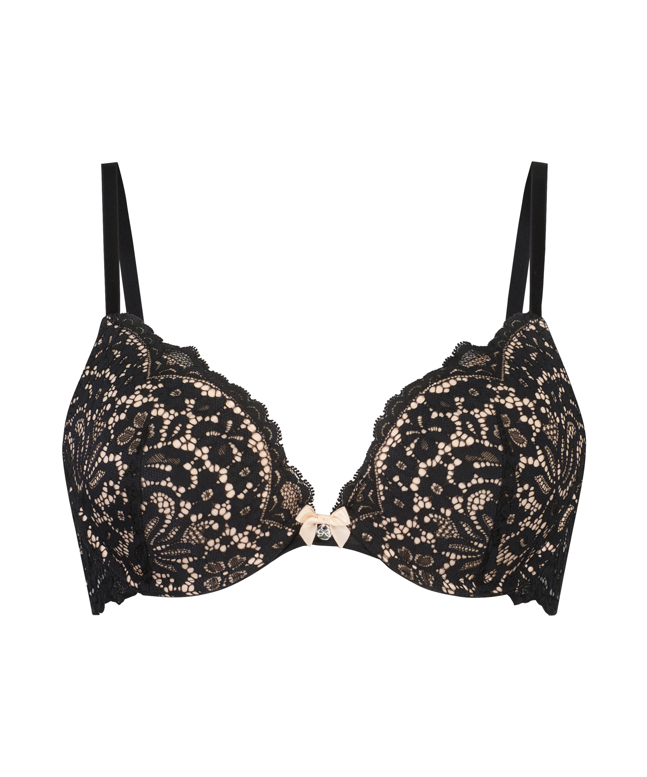 Soutien-gorge push-up à armatures rembourré Rose, Noir, main