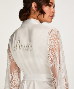 Kimono Satin Bride, Blanc