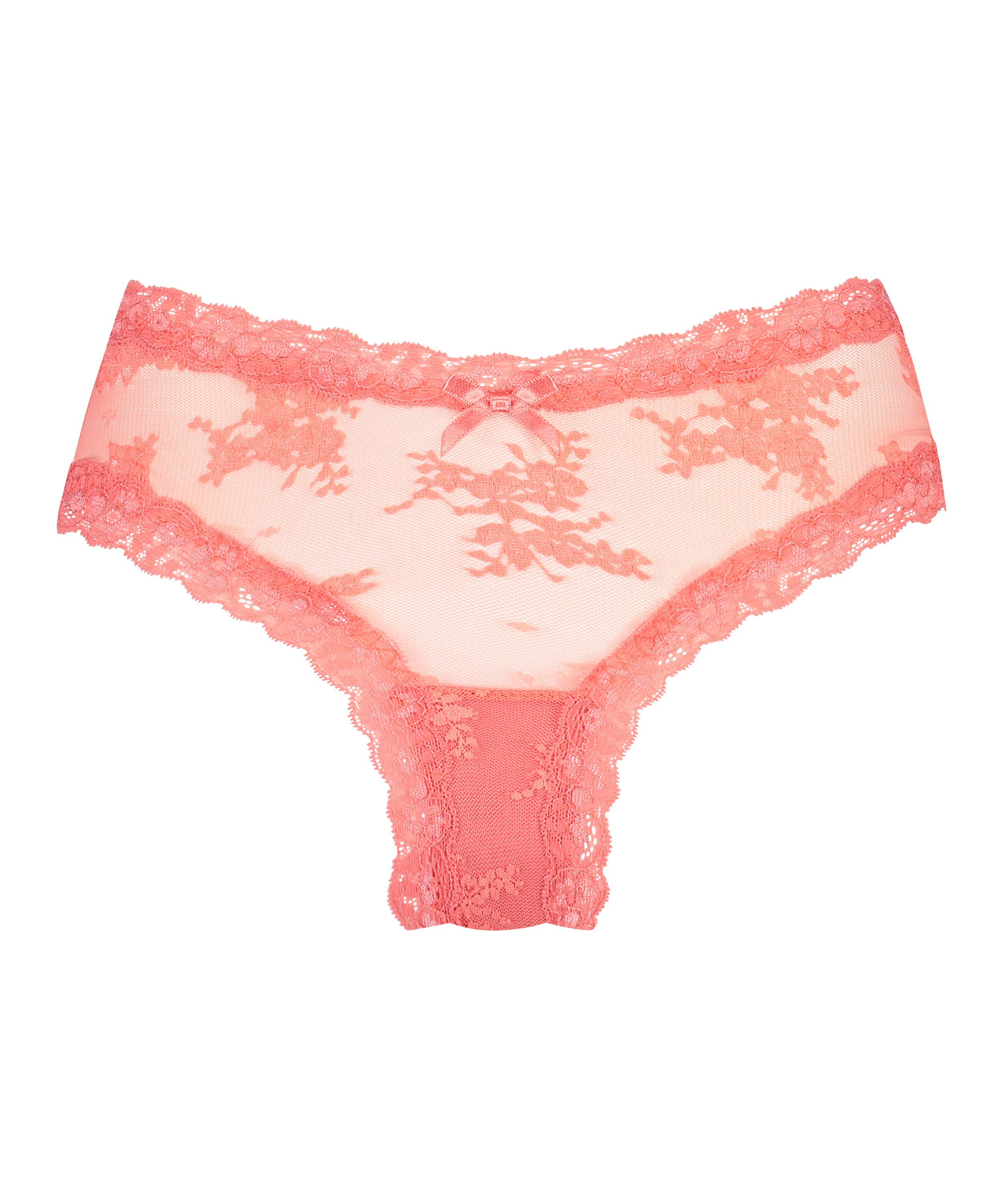 Slip br&eacute;silien V-shape mesh, Rose, main