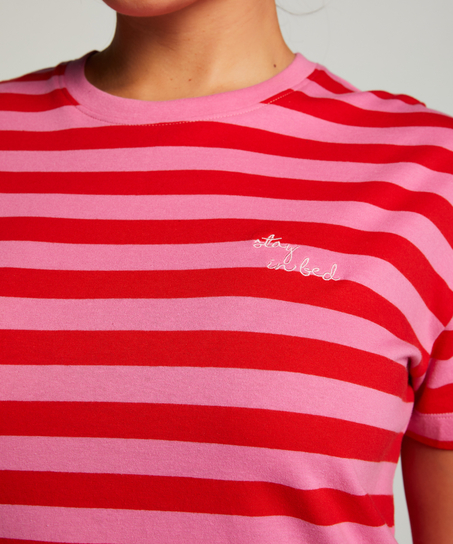 Chemise de nuit col rond, Rose