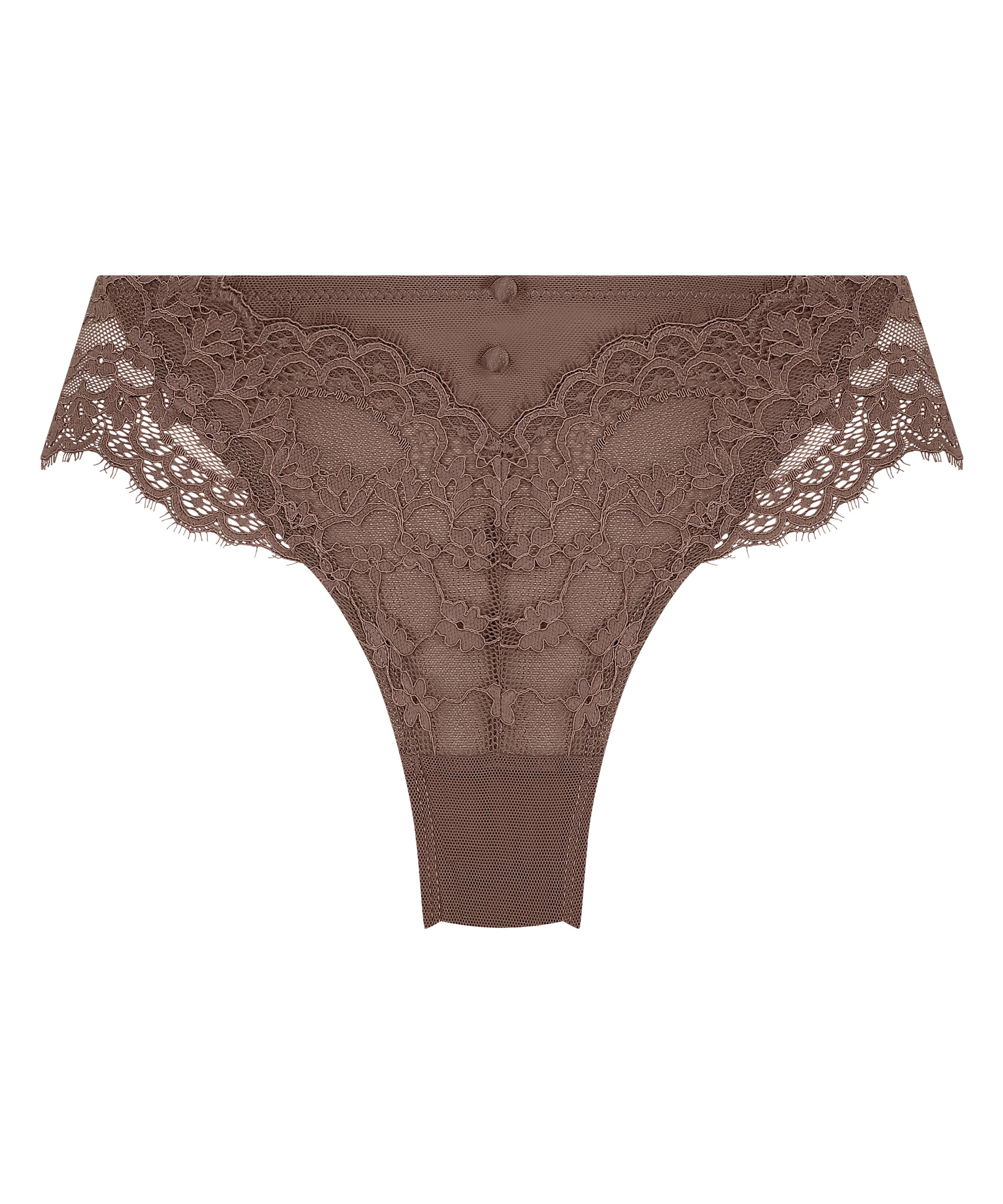 Slip br&eacute;silien Daisy, Marron