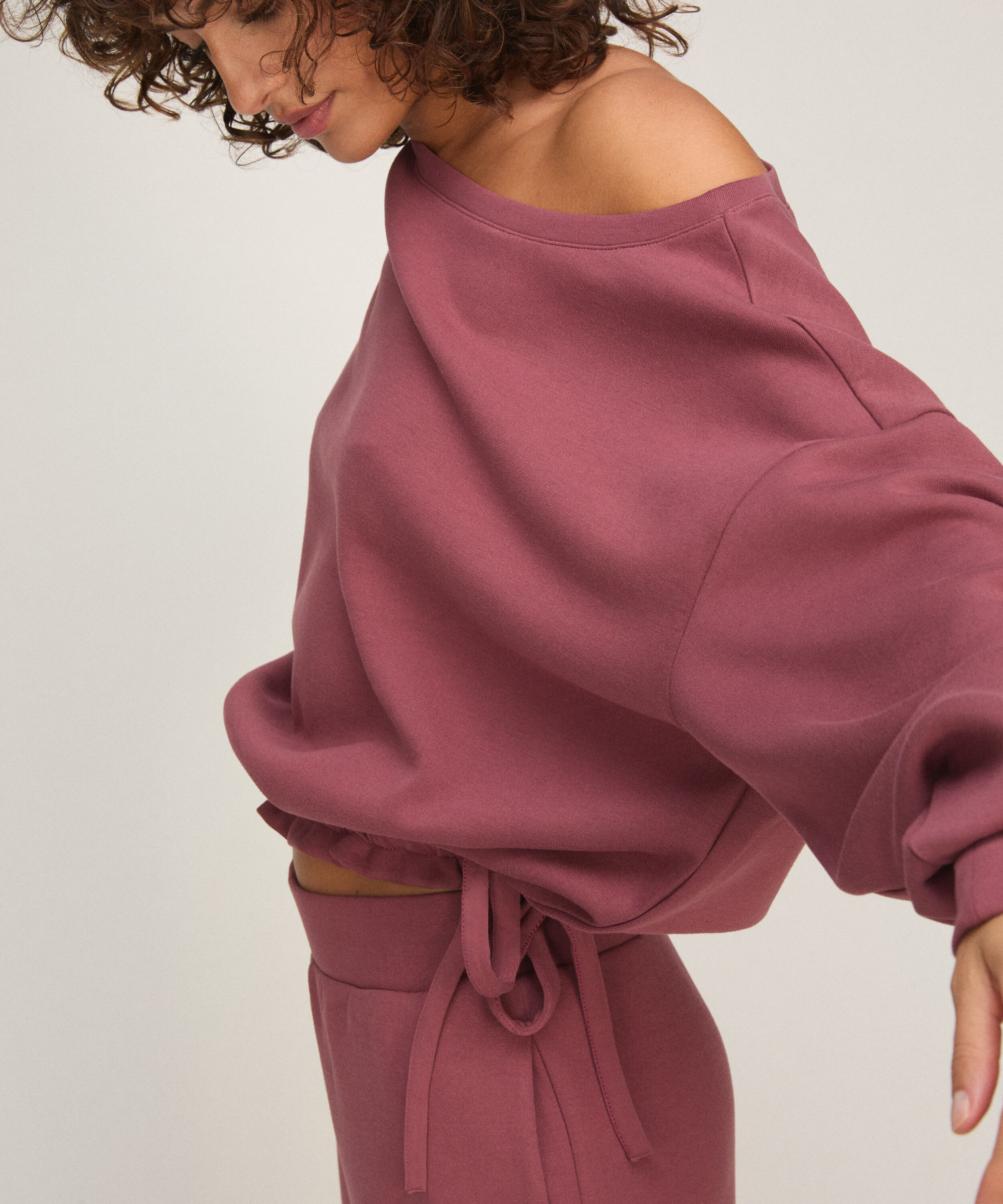 Top en Viscose à Col Bateau, Rose Top en Viscose à Col Bateau, Rose