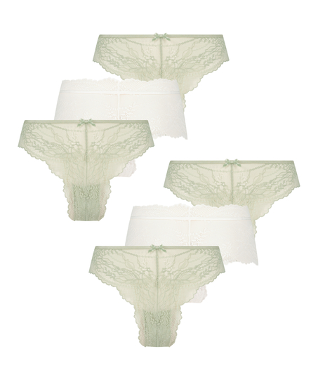 Lot de 6 boxers Vikki, Blanc
