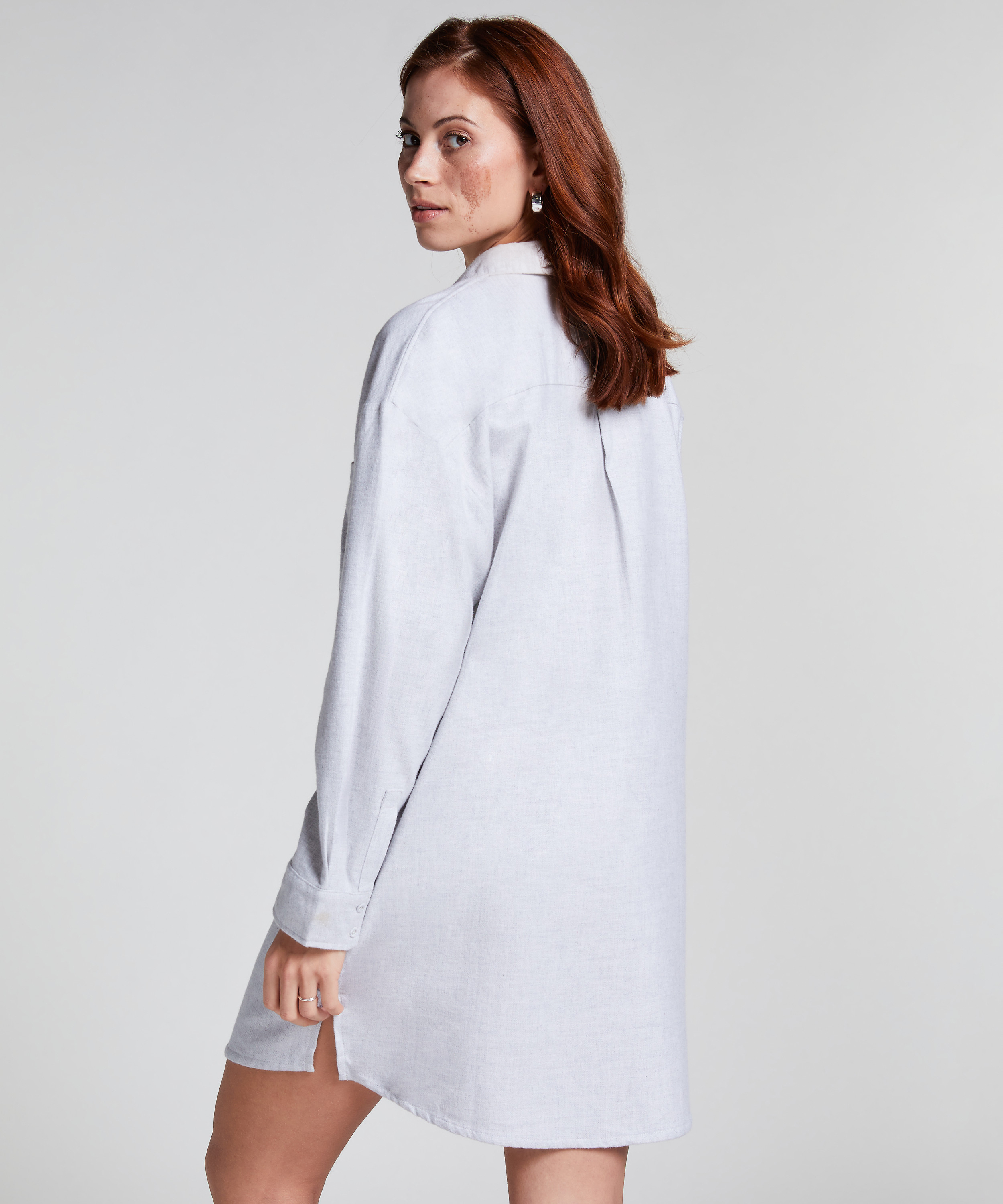 Chemise de nuit Flanel, Gris, main