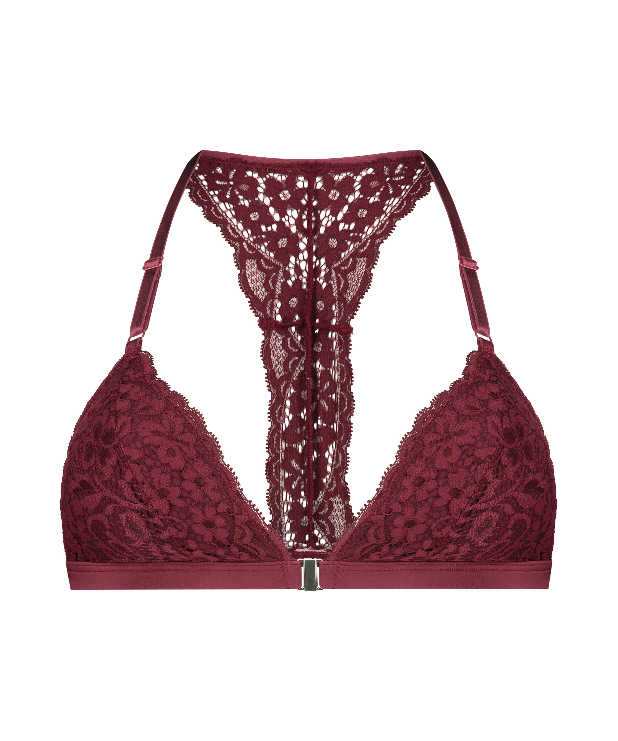 Brassi&egrave;re triangulaire moul&eacute;e Rose, Rouge, main