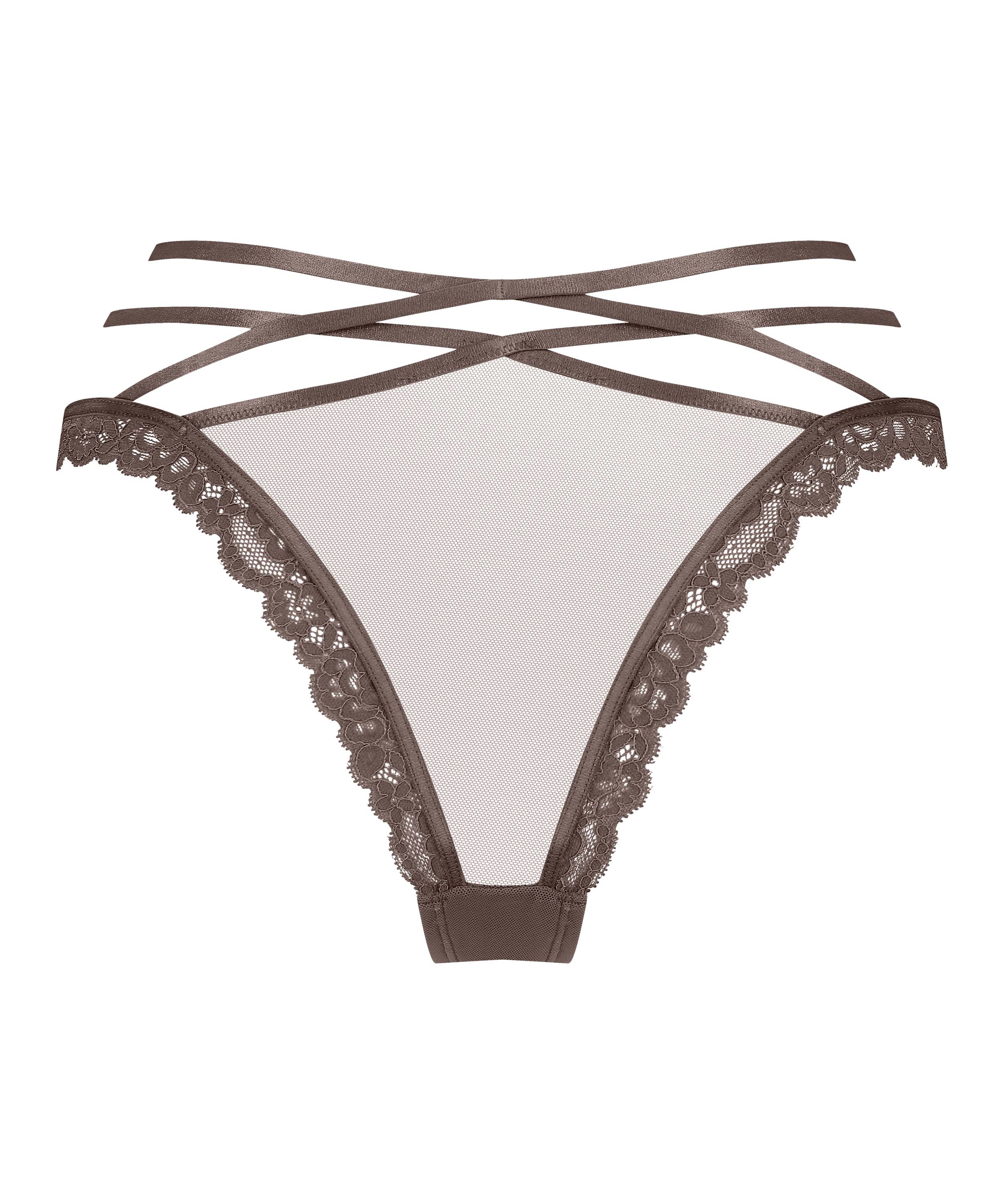 Slip brésilien Janine, marron, main