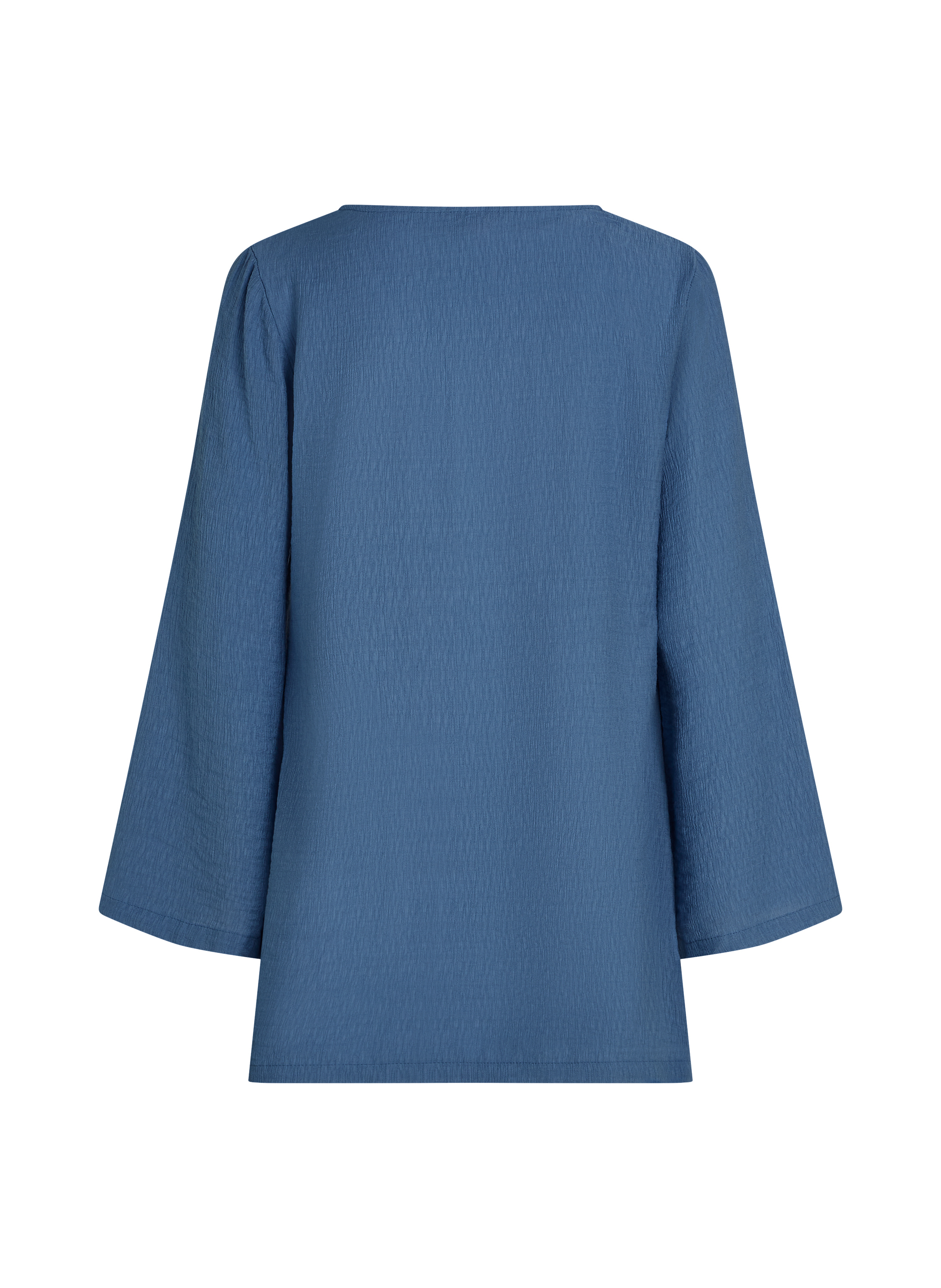 Robe de plage à manches longues et anneaux, Bleu, main