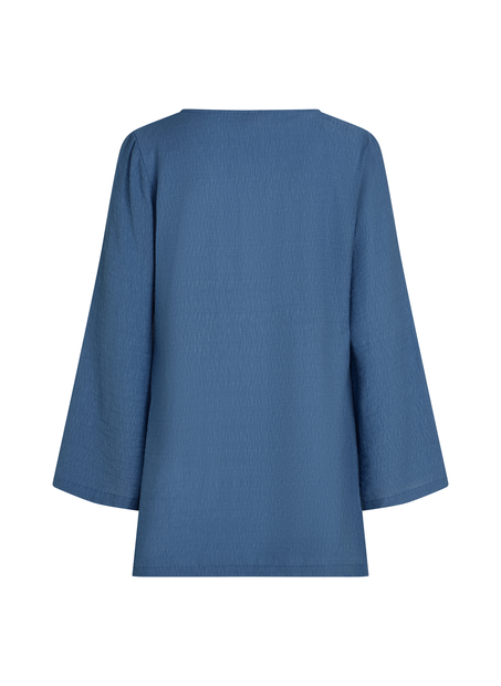 Robe de plage à manches longues et anneaux, Bleu