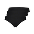 Slip brésilien Invisible coton, Noir