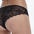 Slip brésilien Invisible Lace Back, Noir