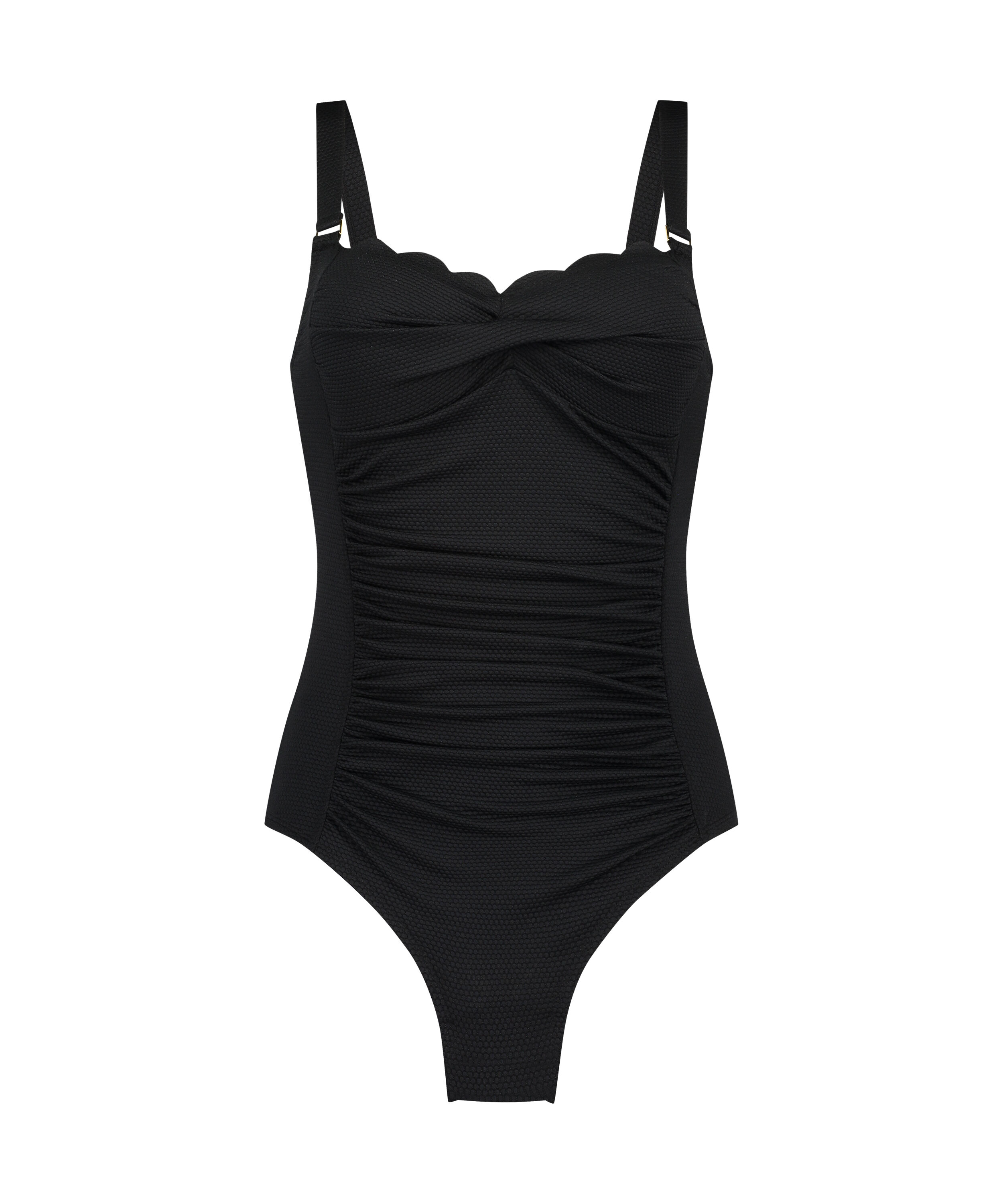 Maillot de bain Scallop, Noir