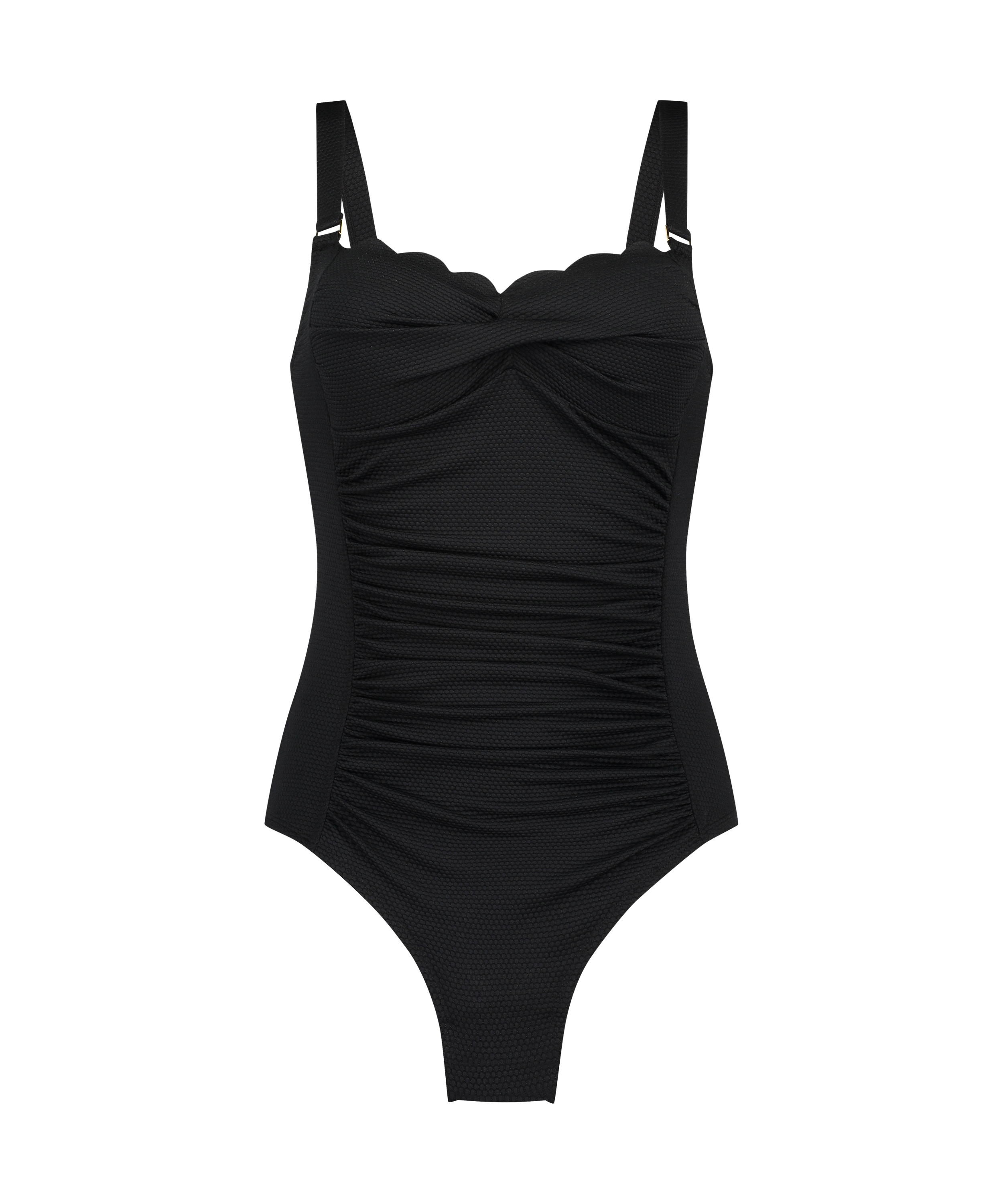Maillot de bain Scallop, Noir, main