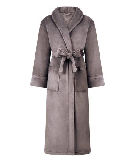 Peignoir en polaire douce, Gris