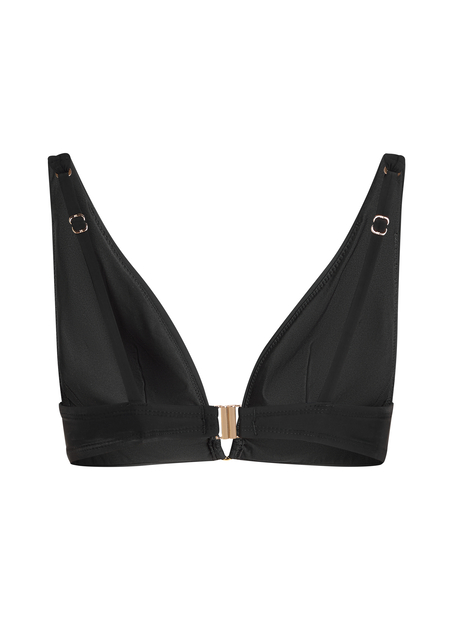 Haut de bikini triangle Luna, Noir