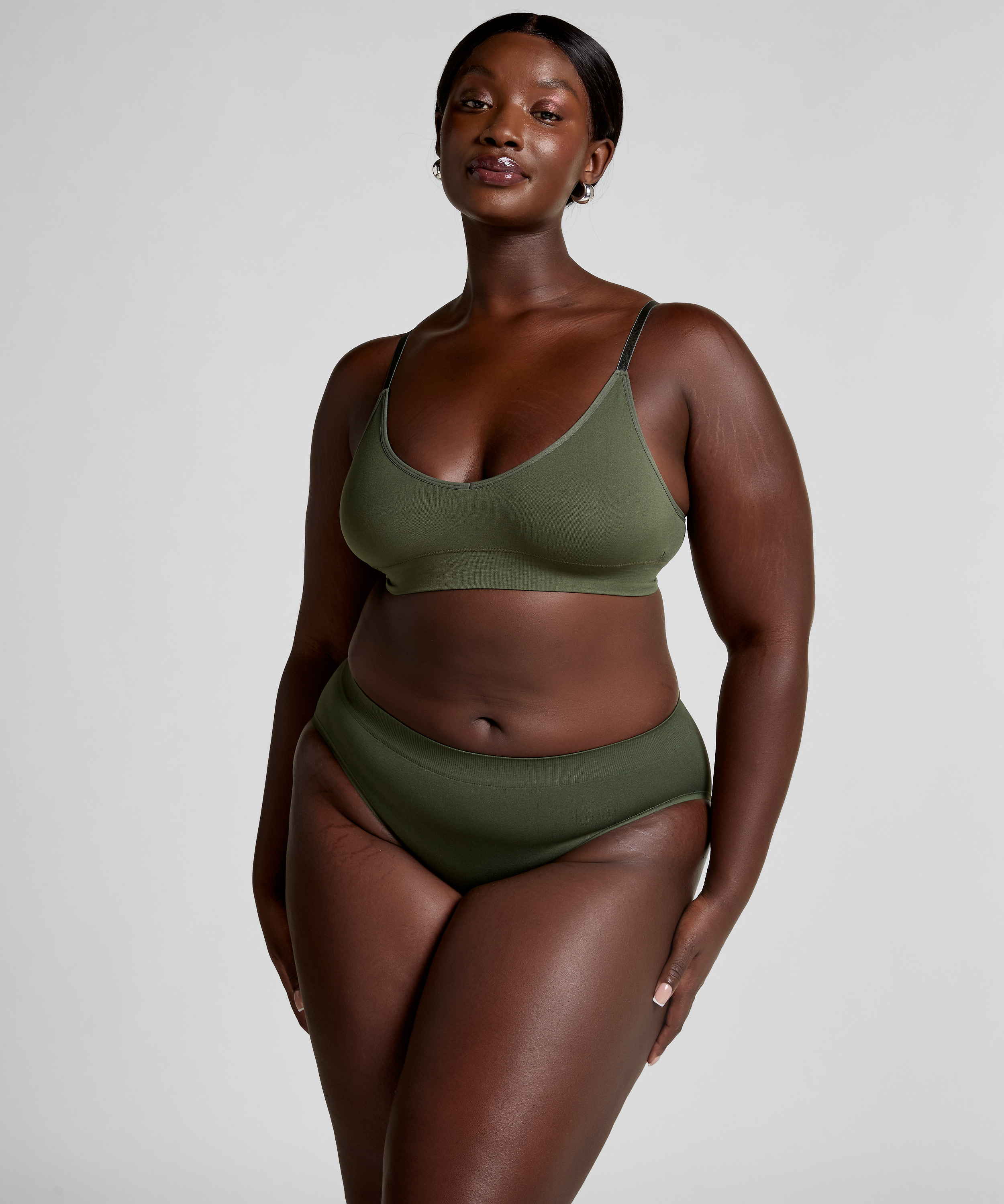 Brassière triangle Dide, Vert, main