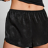 Short en satin Minimal, Noir