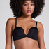 Soutien-gorge à armatures préformé push-up Deep-V, Noir