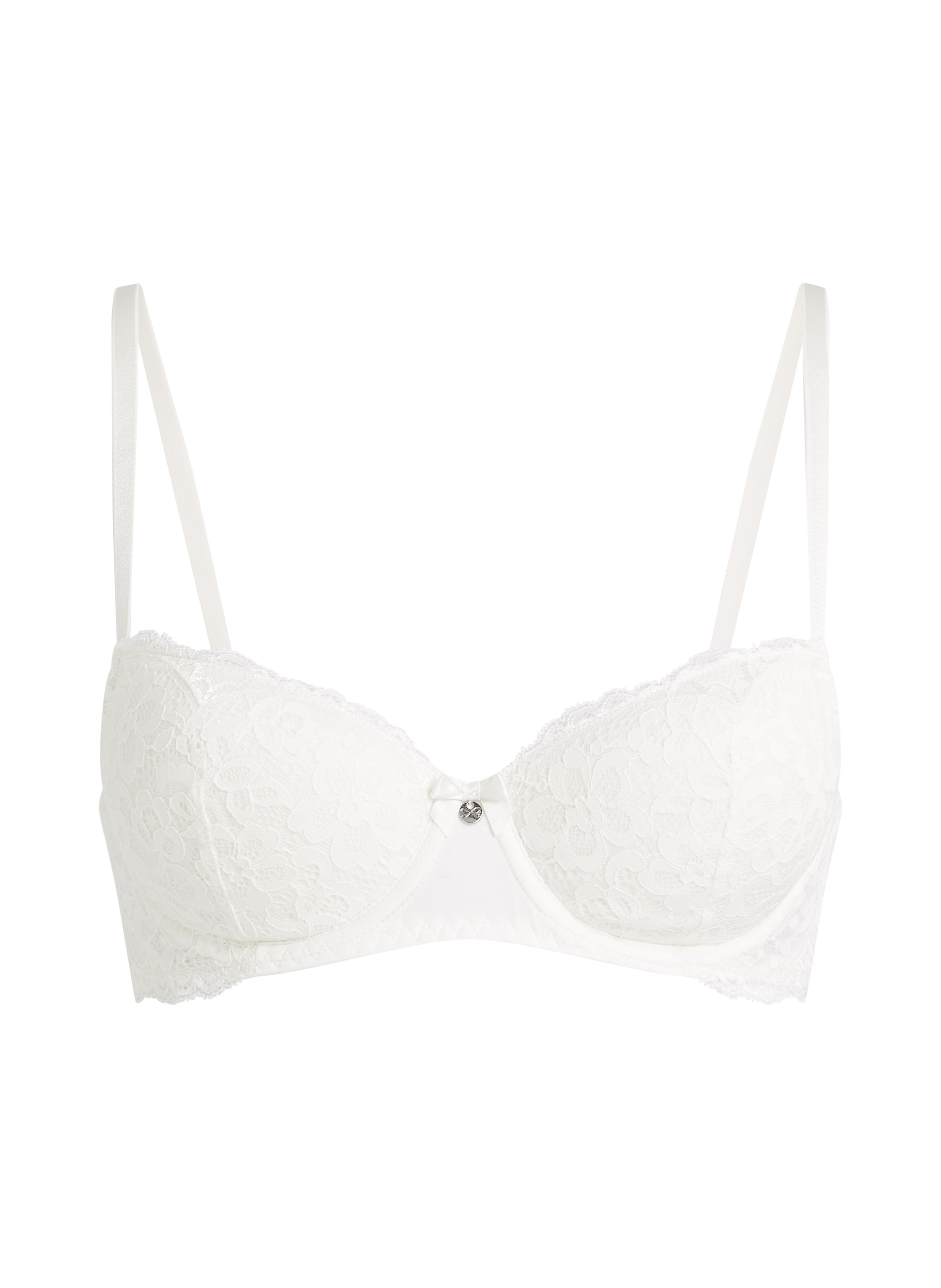 Soutien-gorge &agrave; armatures pr&eacute;form&eacute; Marine, Blanc, main