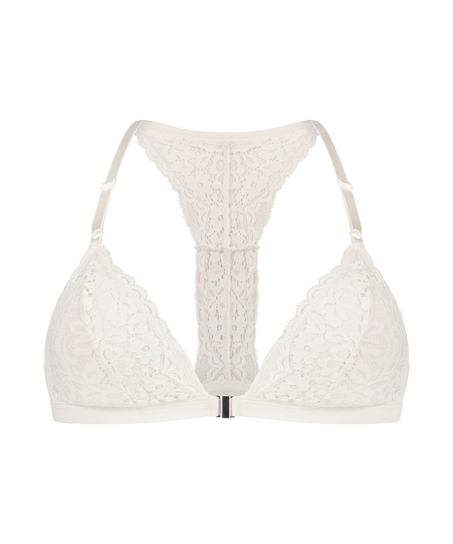 Brassi&egrave;re triangulaire moul&eacute;e Rose, Blanc
