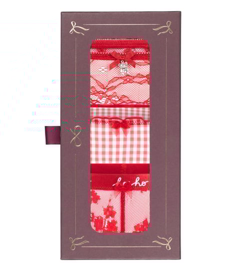 Ensemble cadeau de strings de Noël, Rouge