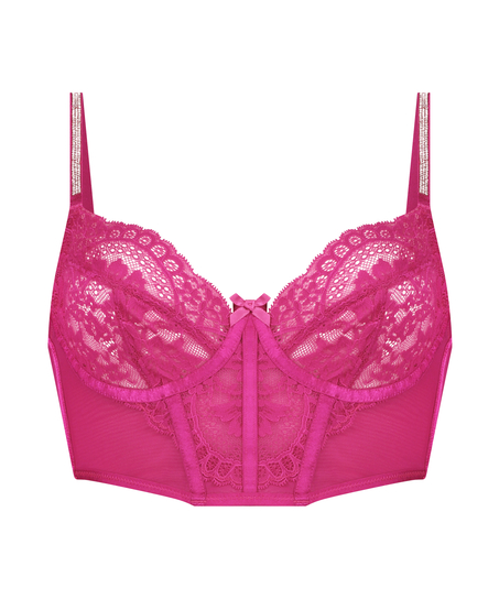 Soutien-gorge à armatures préformé longline Lindsey, Rose