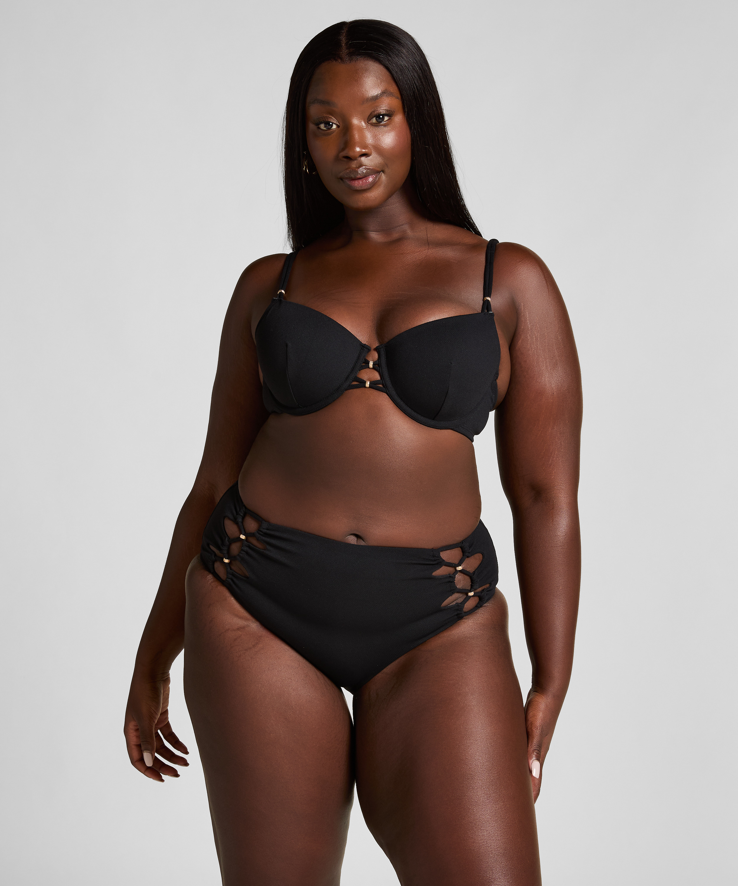 Haut de bikini Holbox, Noir, main