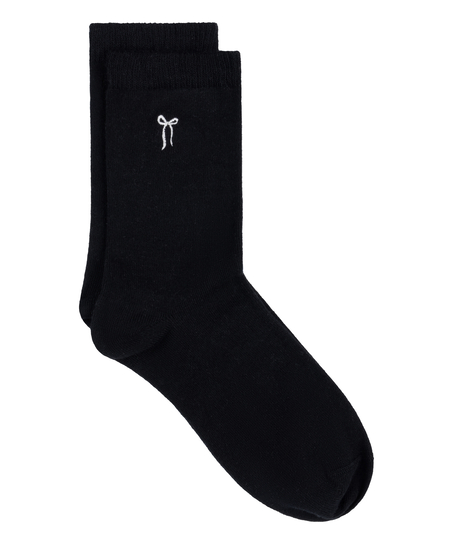 Chaussettes courtes en modal, Noir
