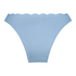 Slip de Bikini Échancrés Scallop, Bleu