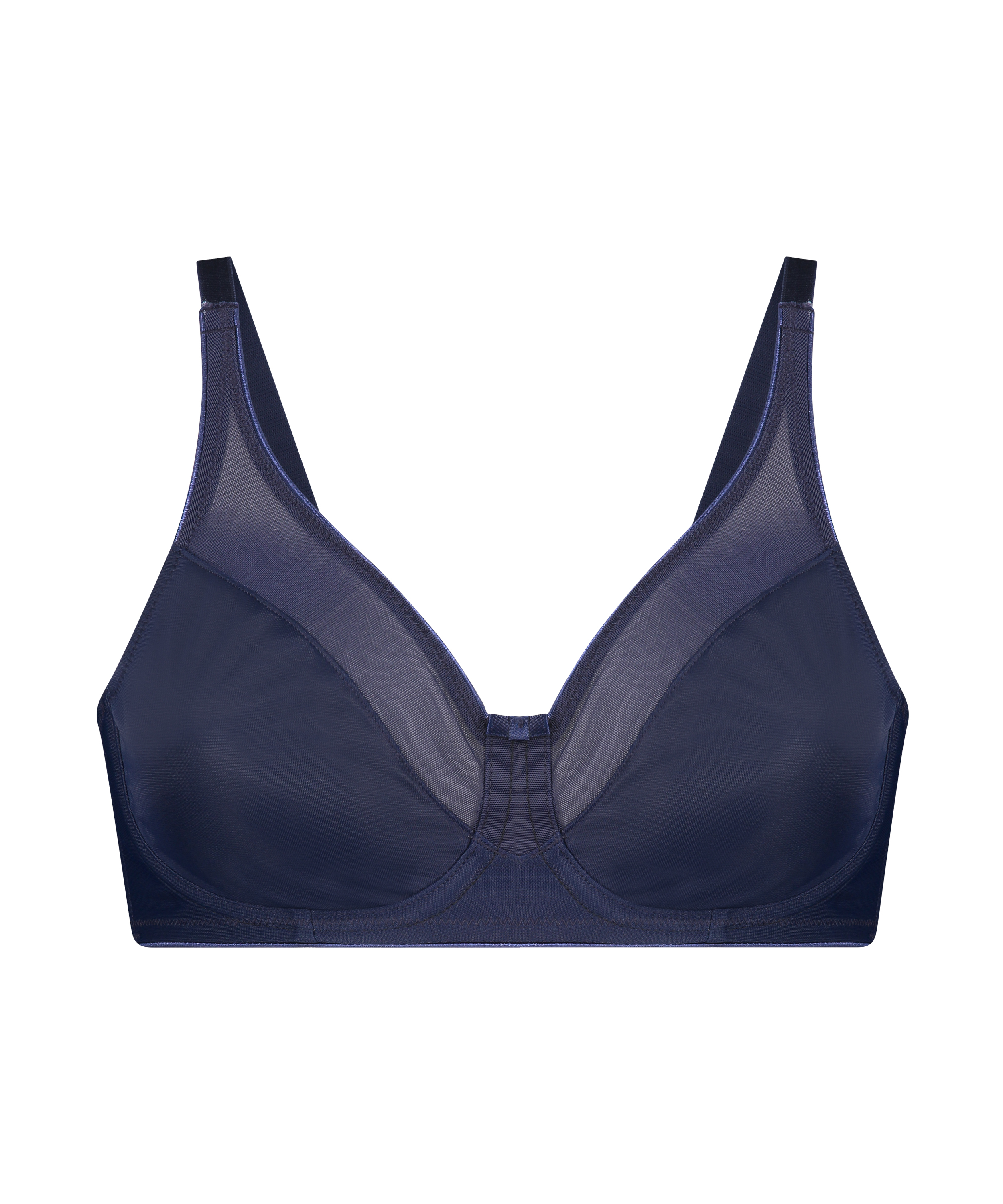 Soutien-gorge à armatures non-préformé minimiseur Nina, Bleu, main