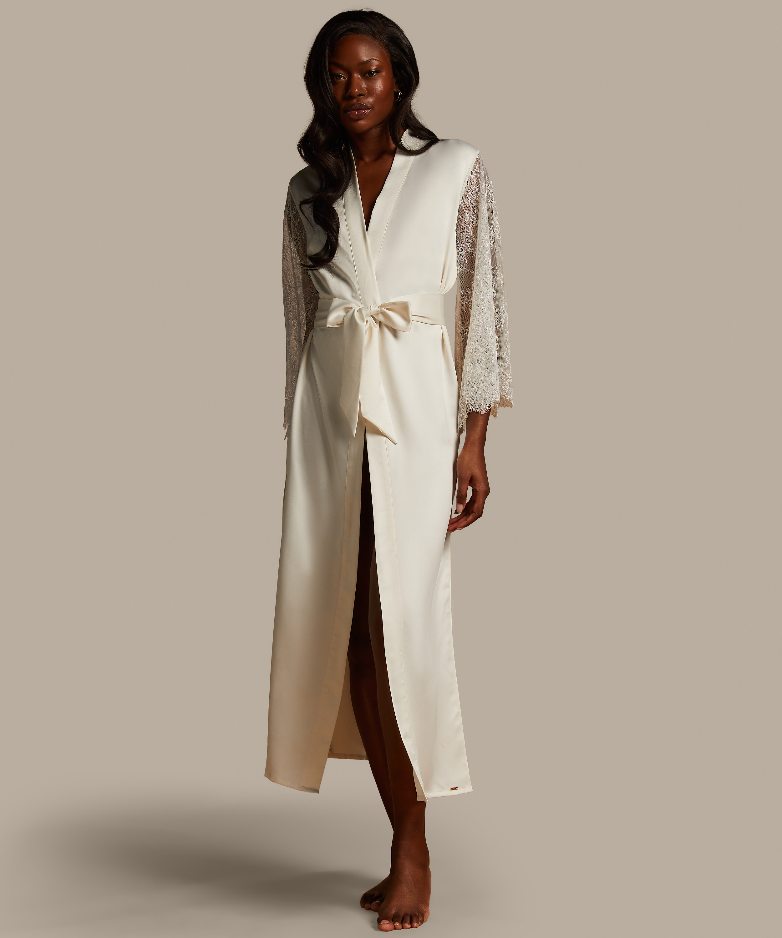 Kimono Camille, Blanc, main