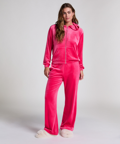 Pantalon de pyjama velours, Rose