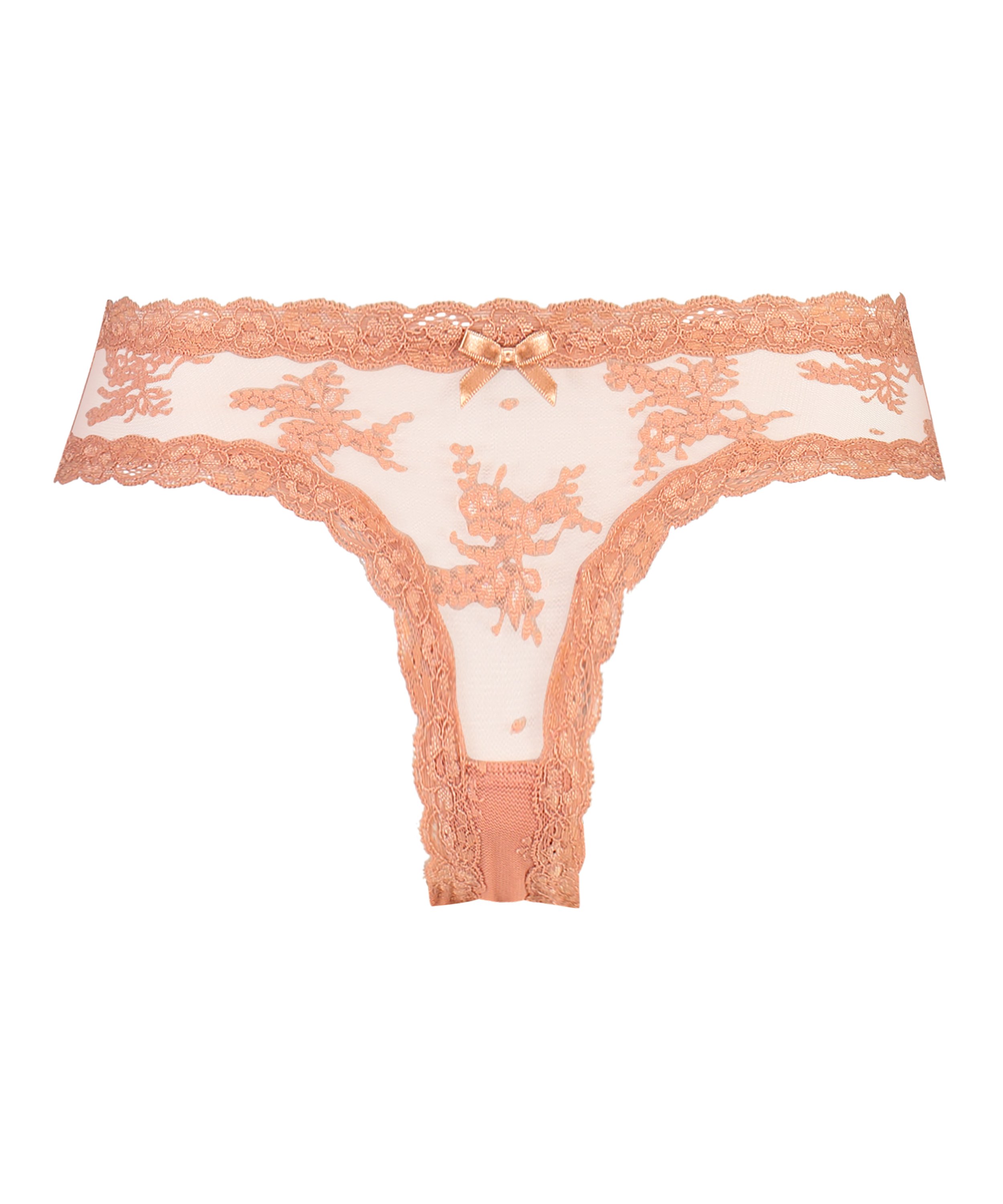 Slip brésilien V-shape mesh, Rose, main
