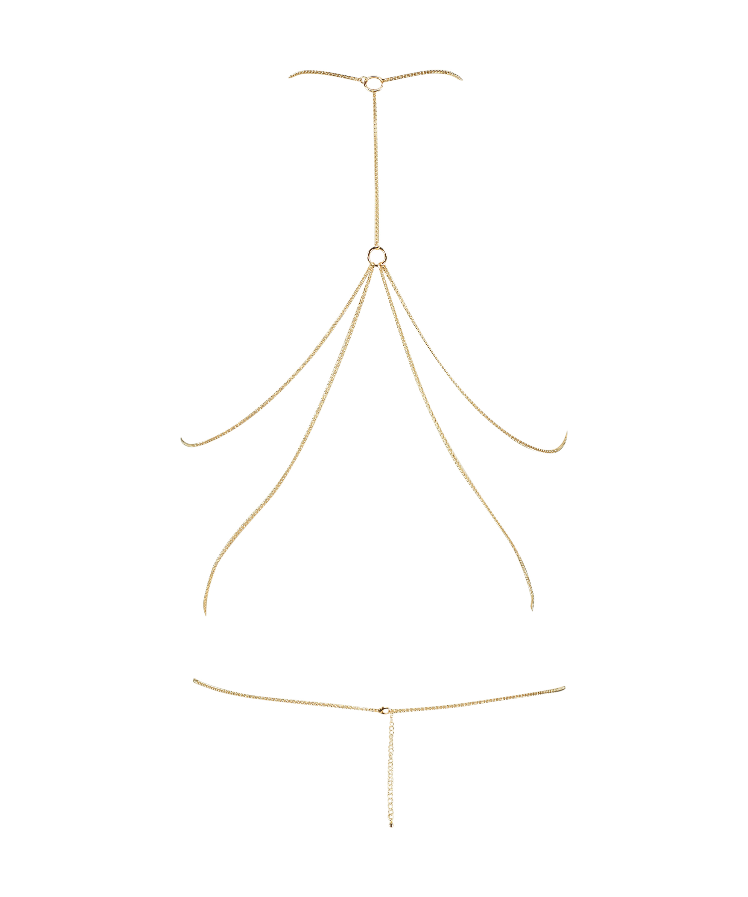 Brassière en maille Métallique, Jaune, main