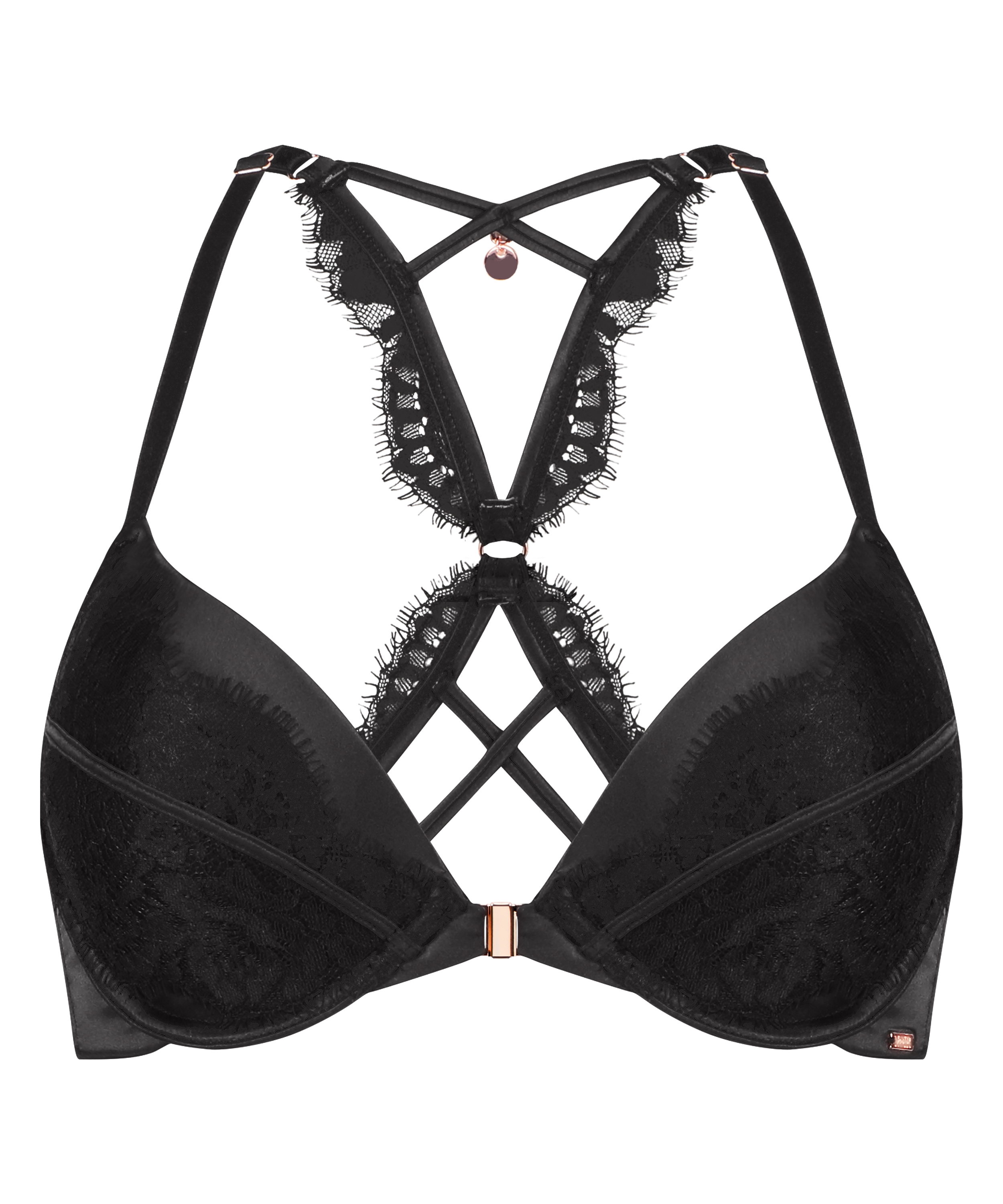 Soutien-gorge push-up à armatures préformé Chalice, Noir, main